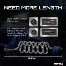 10-Foot Extension Wires 5-PIN for Quantum LED RGBW Rock Light Kit (Pair)