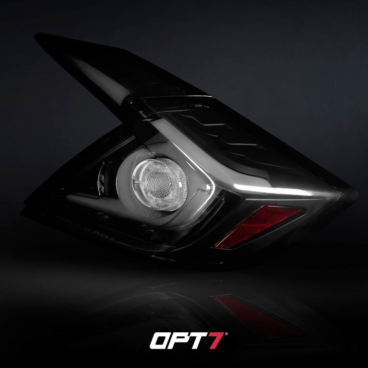OPT7 Honda Civic Sedan Smoked LED Tail Lights Sequential Turn Signals & OLED Technology (Fits all 2016-2019 10th Gen Civic Sedans)