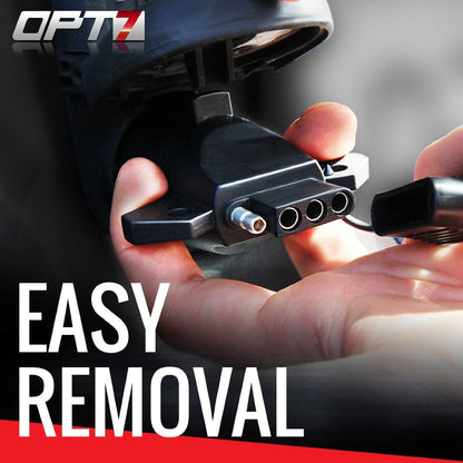 7-Way Round to 4-Way Flat Pin Adapter For Trailer Tow Hitch & Redline Tailgate LED