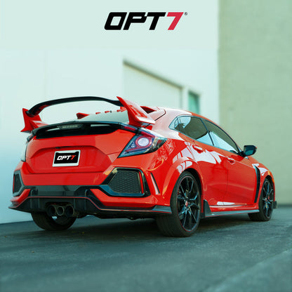 OPT7 Honda Civic Hatchback Clear LED Tail Lights Sequential Turn Signals & OLED Technology (Fits all 2016-2021 10th Gen Civic Hatchbacks)