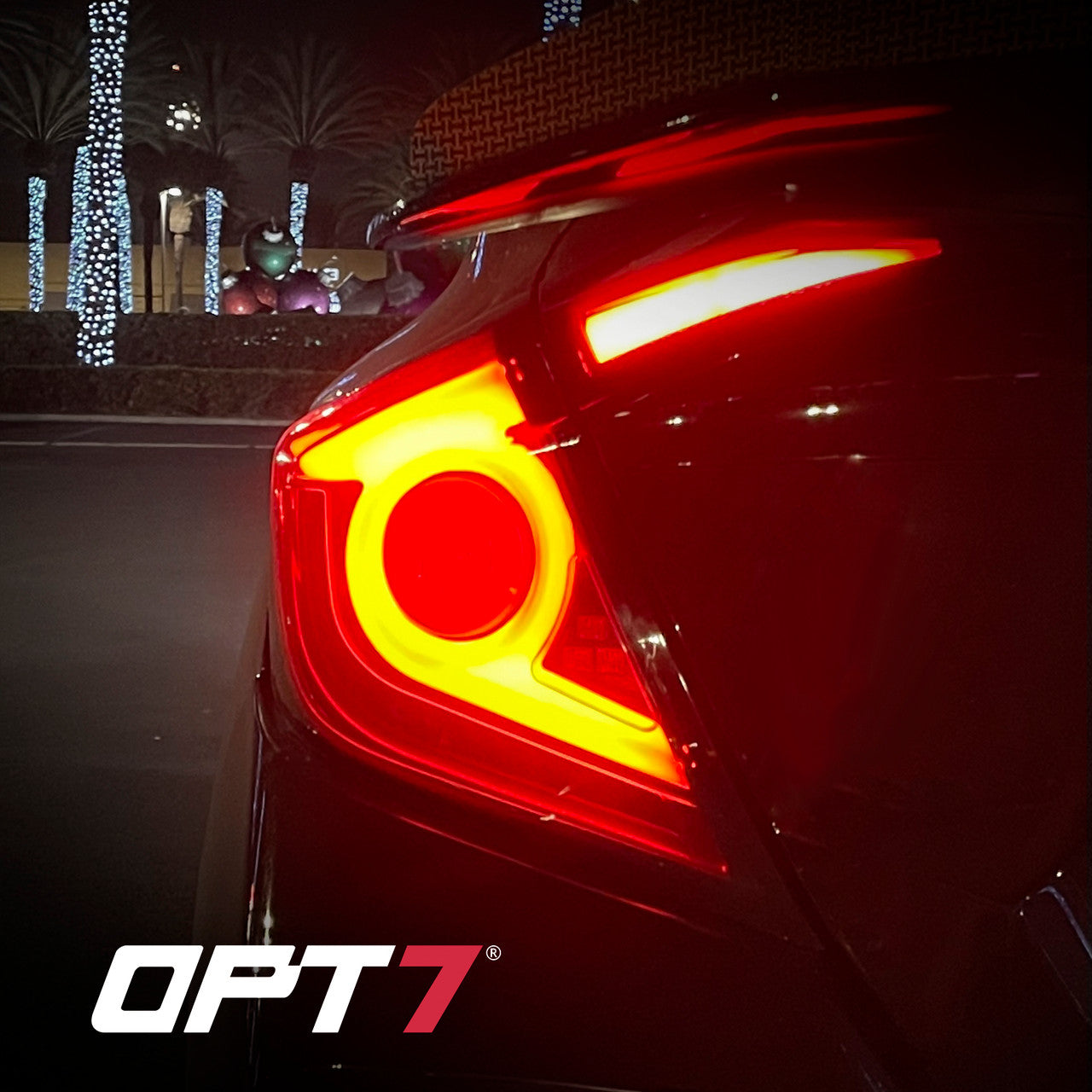 OPT7 Honda Civic Sedan Smoked LED Tail Lights Sequential Turn Signals & OLED Technology (Fits all 2016-2019 10th Gen Civic Sedans)