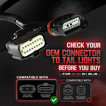OPT7 Redline Easy Connect Tail Light Harness for Ford F150 15-20