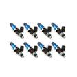 Injector Dynamics ID1050X Injectors 11mm Blue Adaptors 14mm Bottom O-Ring to 11mm Set of 8 (1050.60.11.14-O.8)