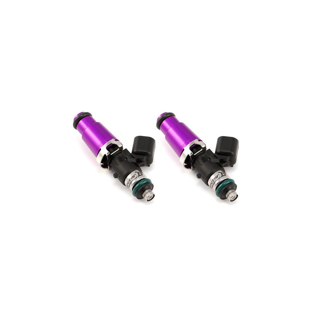 Injector Dynamics ID1700 fuel injectors w/14mm (purple) adapters. -204 / 14mm lower o-rings | 1993-1995 Mazda RX-7 (1700.11.06.60.14.2)