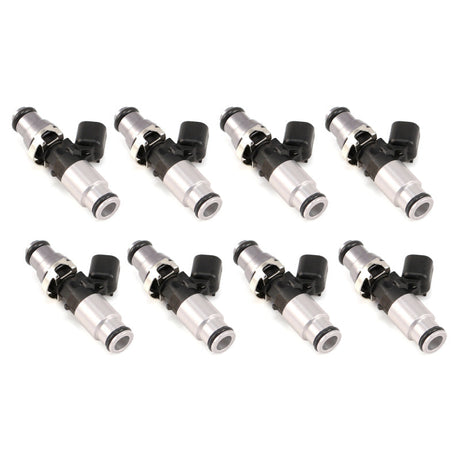 Injector Dynamics 1700cc Injector - 60mm Length - 14mm Grey Top - Silver Bottom Adapt Set of 8 (1700.60.14.14B.8)