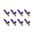 Injector Dynamics 1700cc Injectors - 60mm Length - 14mm Purple Top - 15mm Lower O-Ring Set of 8 (1700.60.14.15.8)