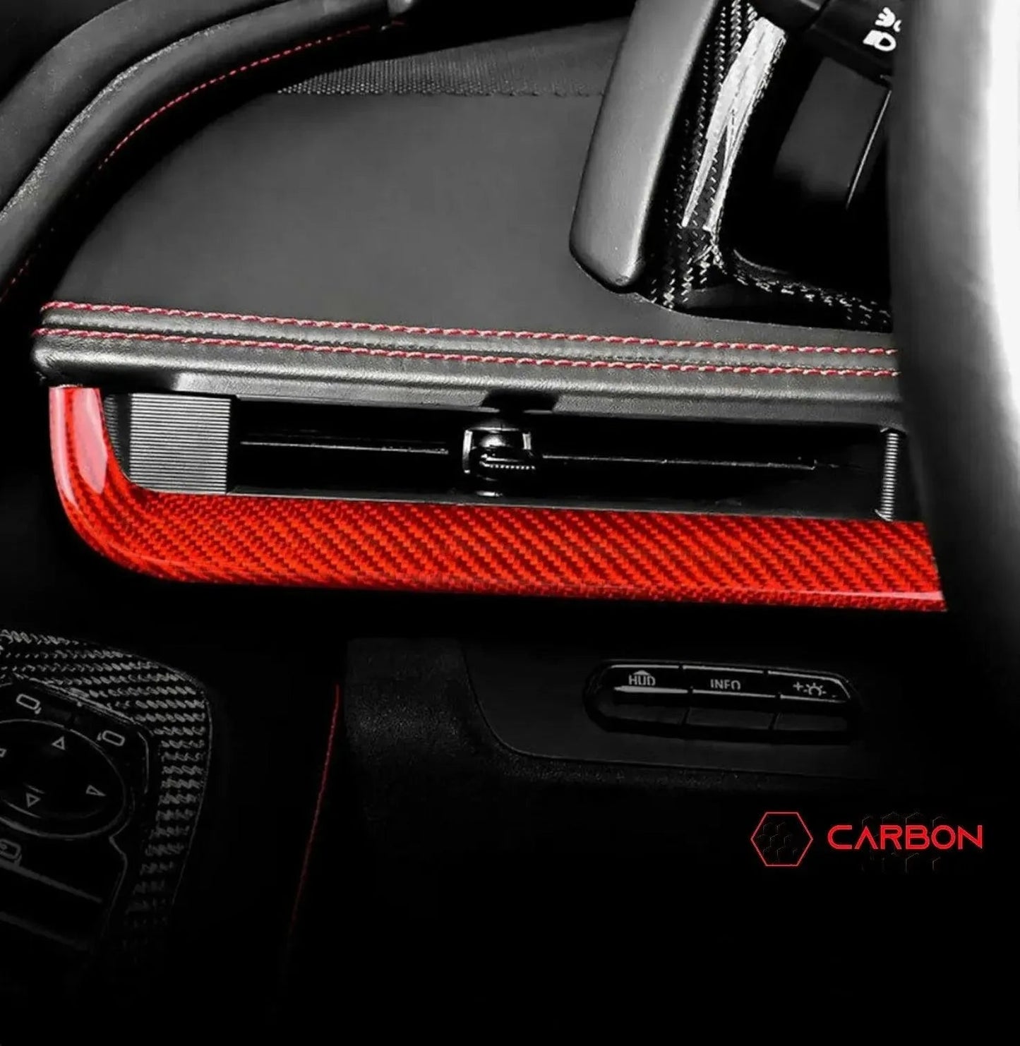 C8 Corvette Dash Chrome Trim Carbon Fiber Cover Kit