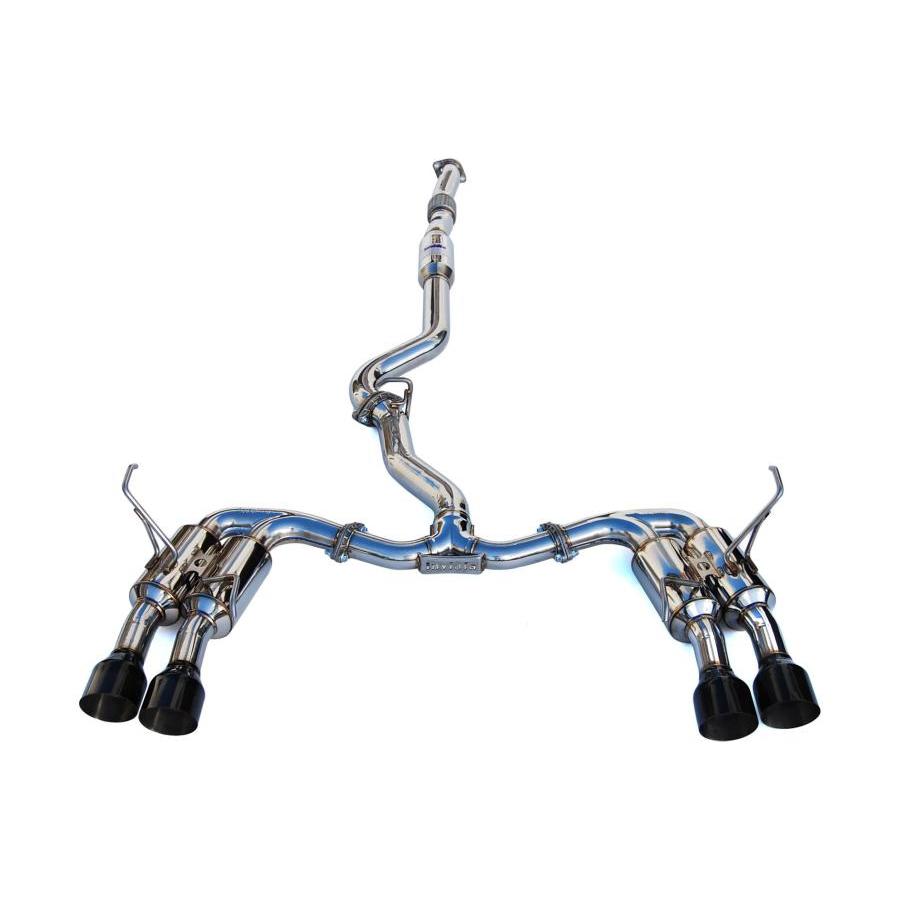 Invidia [15-21 WRX/STI] Gemini R400 Signature Series Black Tip Quad Tip Exhaust | HS15STIGM4SB