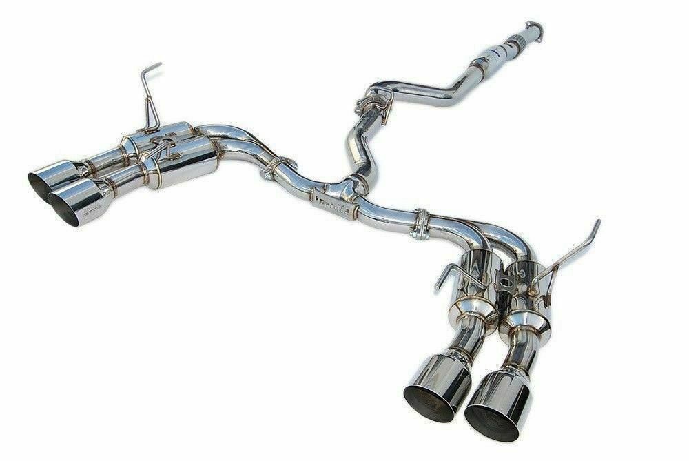 Invidia [22-25 WRX] R400 Gemini Single Layer Quad Stainless Steel Tip Cat-Back Exhaust | HS22WRXGM4SS