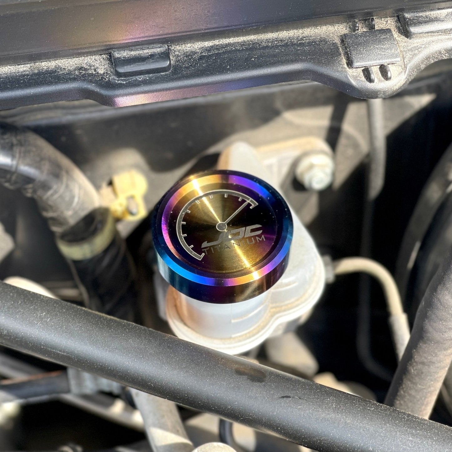 JDC Titanium Clutch Fluid Reservoir Cap Cover (BRZ/FR-S/86/ Multiple Subaru Applications)
