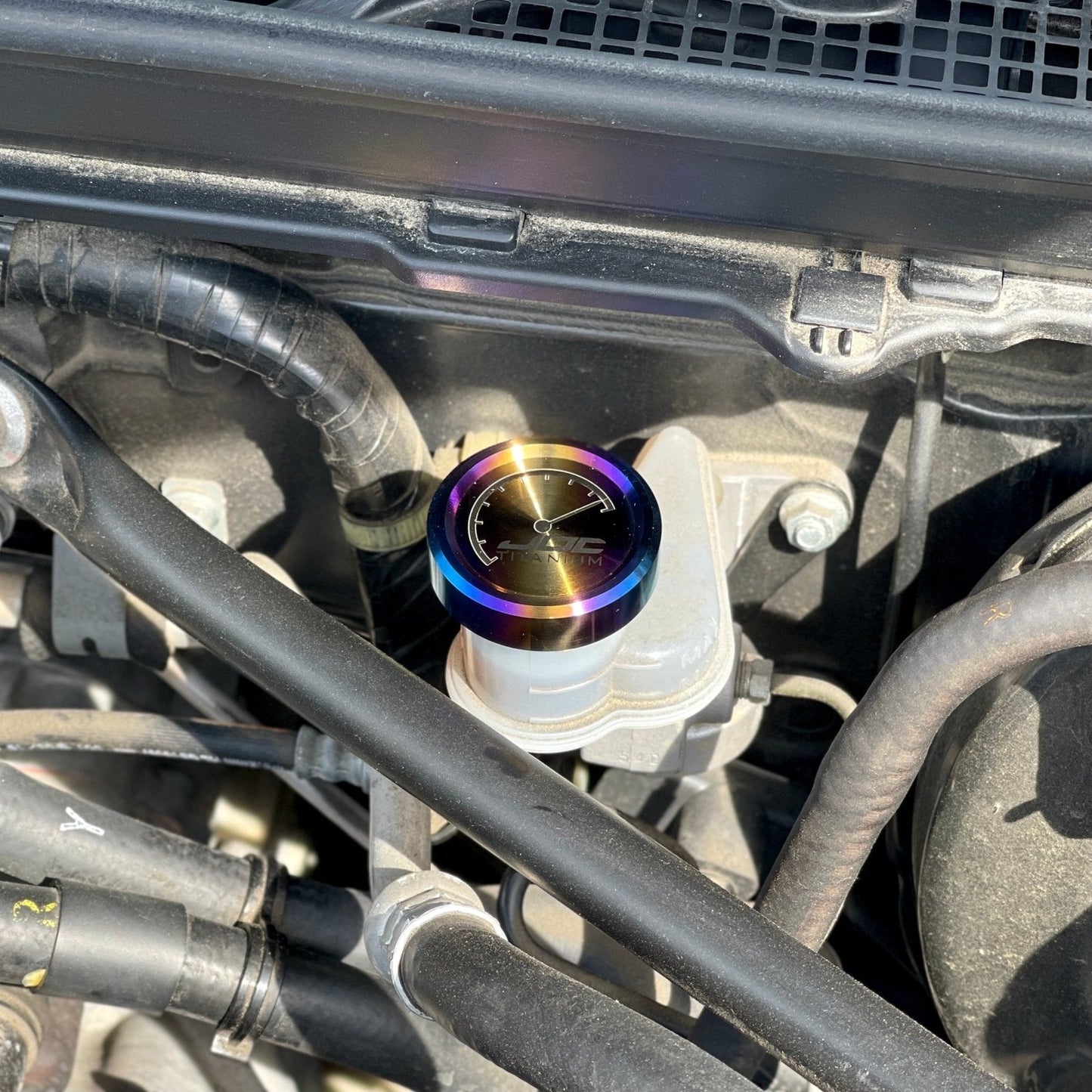 JDC Titanium Clutch Fluid Reservoir Cap Cover (BRZ/FR-S/86/ Multiple Subaru Applications)