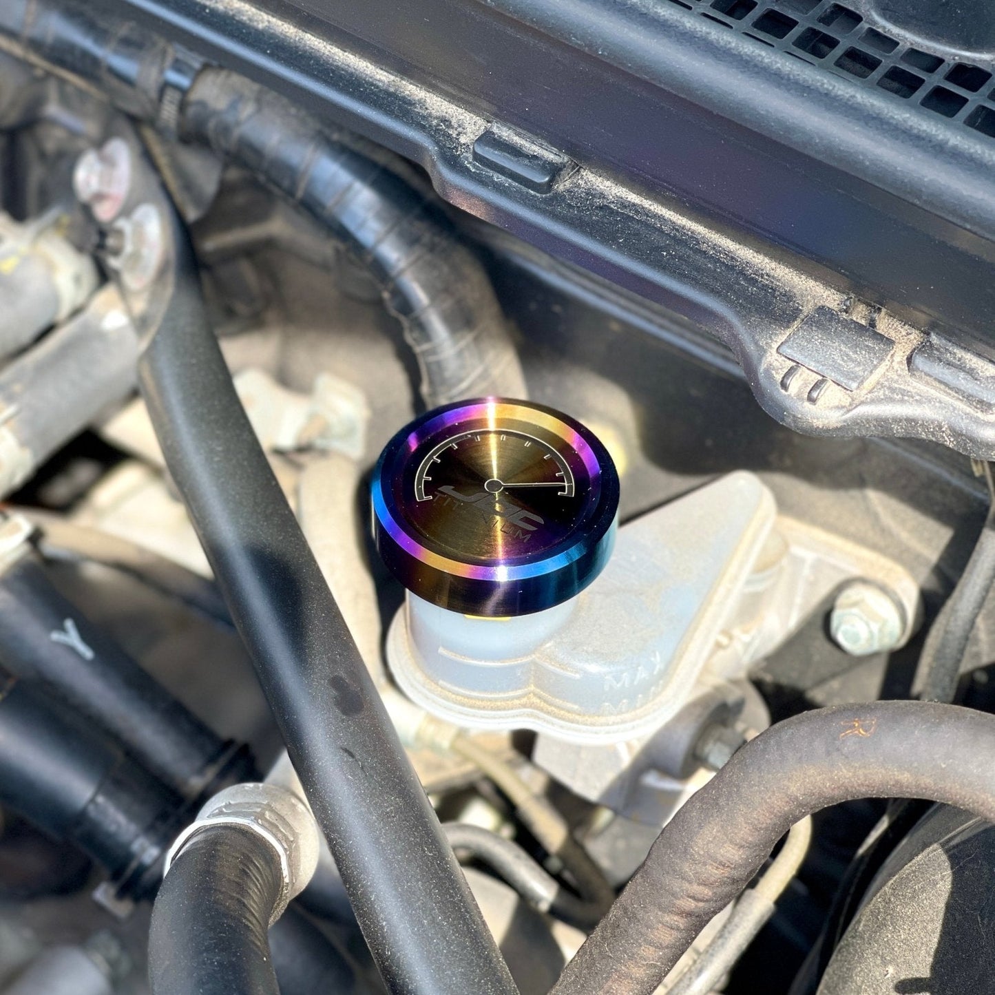 JDC Titanium Clutch Fluid Reservoir Cap Cover (BRZ/FR-S/86/ Multiple Subaru Applications)