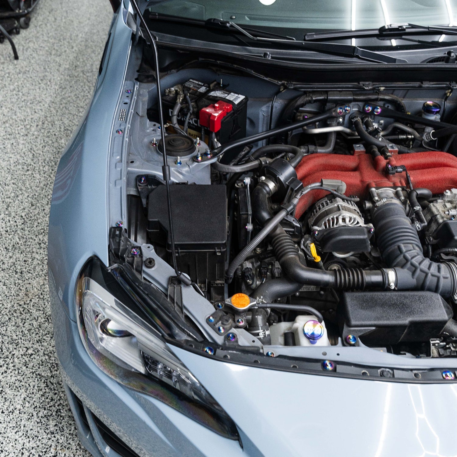 JDC Titanium Engine Bay Dress-Up Hardware Kit (13-21 FRS/BRZ/86)