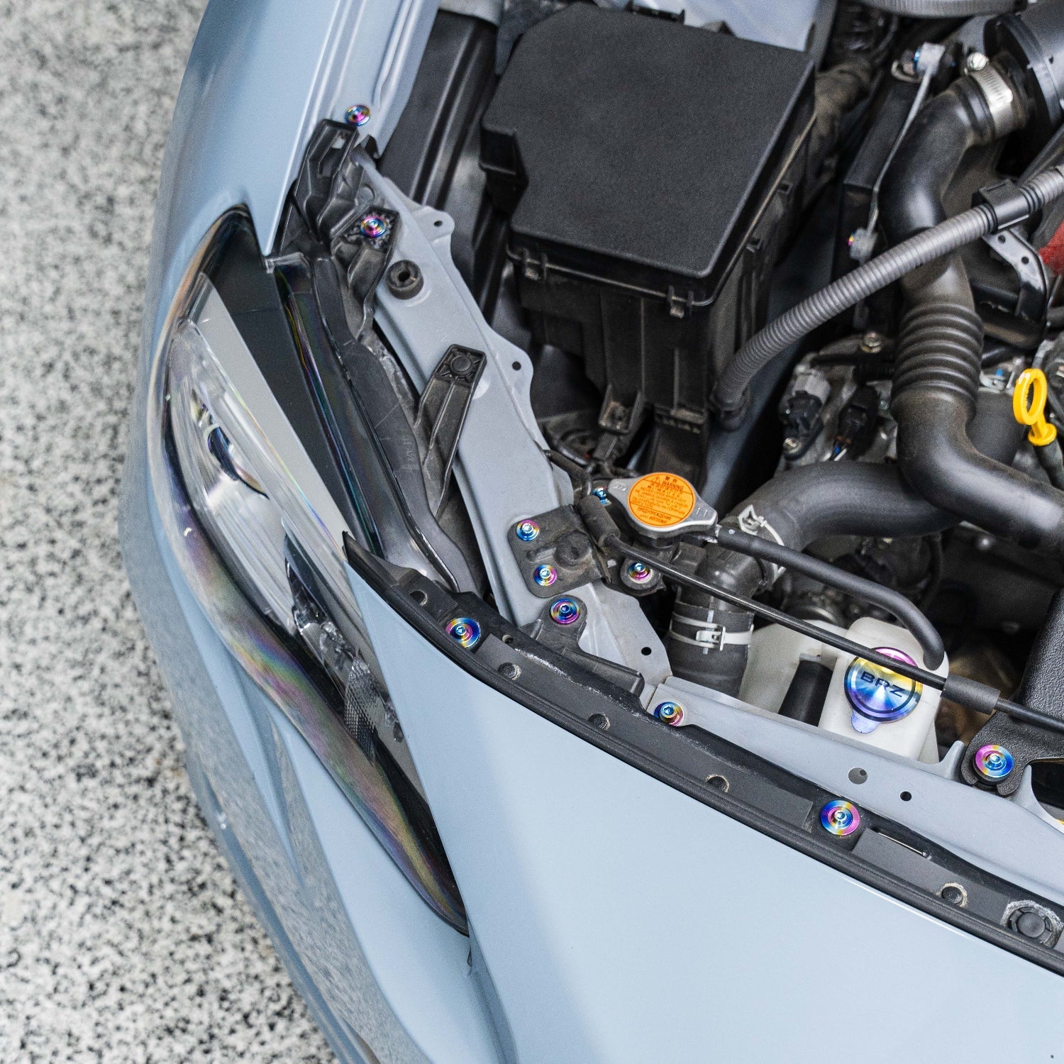JDC Titanium Engine Bay Dress-Up Hardware Kit (13-21 FRS/BRZ/86)