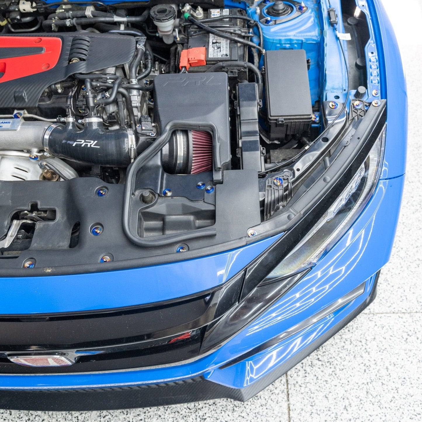 JDC Titanium Engine Bay Dress-Up Hardware Kit (Honda FK8 Type R)