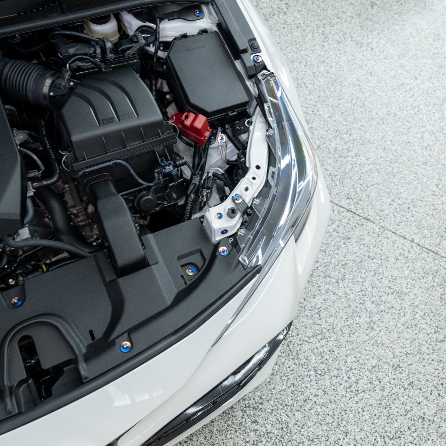 JDC Titanium Engine Bay Dress-Up Hardware Kit (23+ GR Corolla)