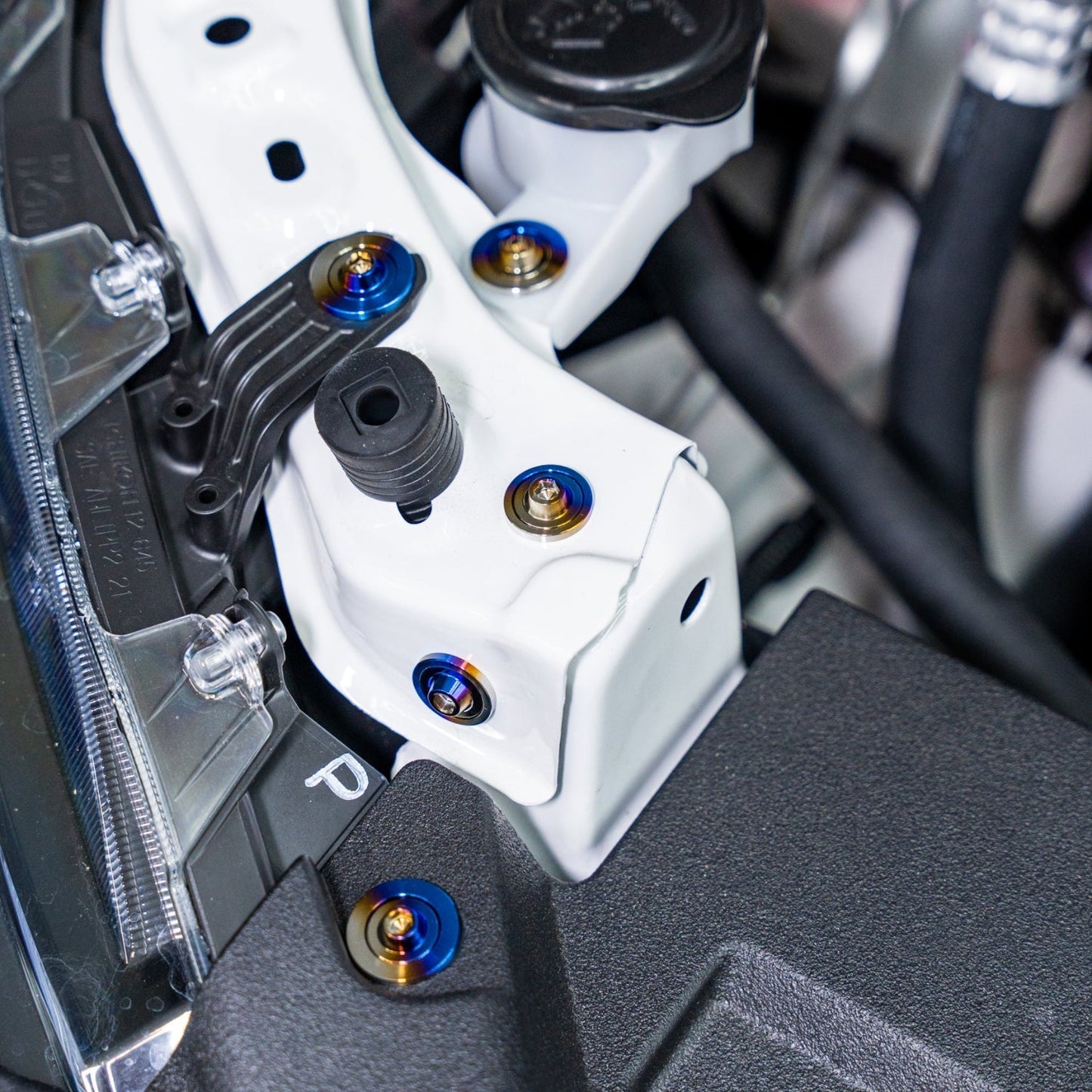 JDC Titanium Engine Bay Dress-Up Hardware Kit (23+ GR Corolla)