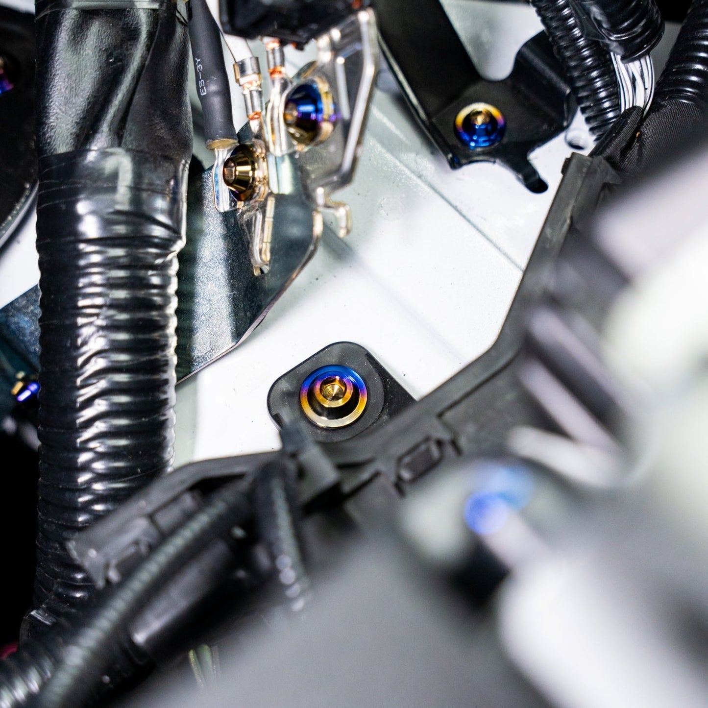 JDC Titanium Engine Bay Dress-Up Hardware Kit (23+ GR Corolla)