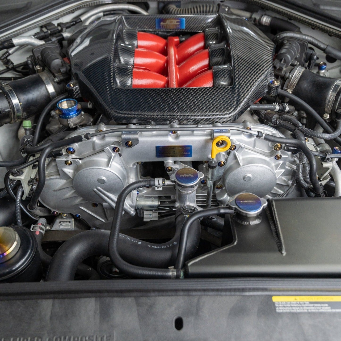 JDC Titanium Engine Bay Dress-Up Hardware Kit (R35 GT-R)