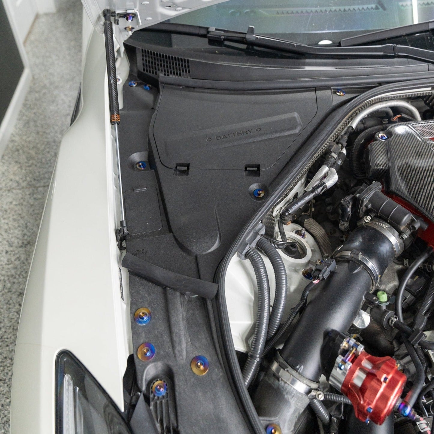 JDC Titanium Engine Bay Dress-Up Hardware Kit (R35 GT-R)