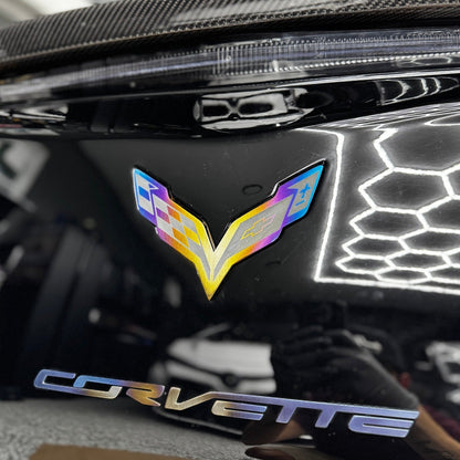 JDC Titanium Front/Rear Badge | 2014-2019 C7 Corvette