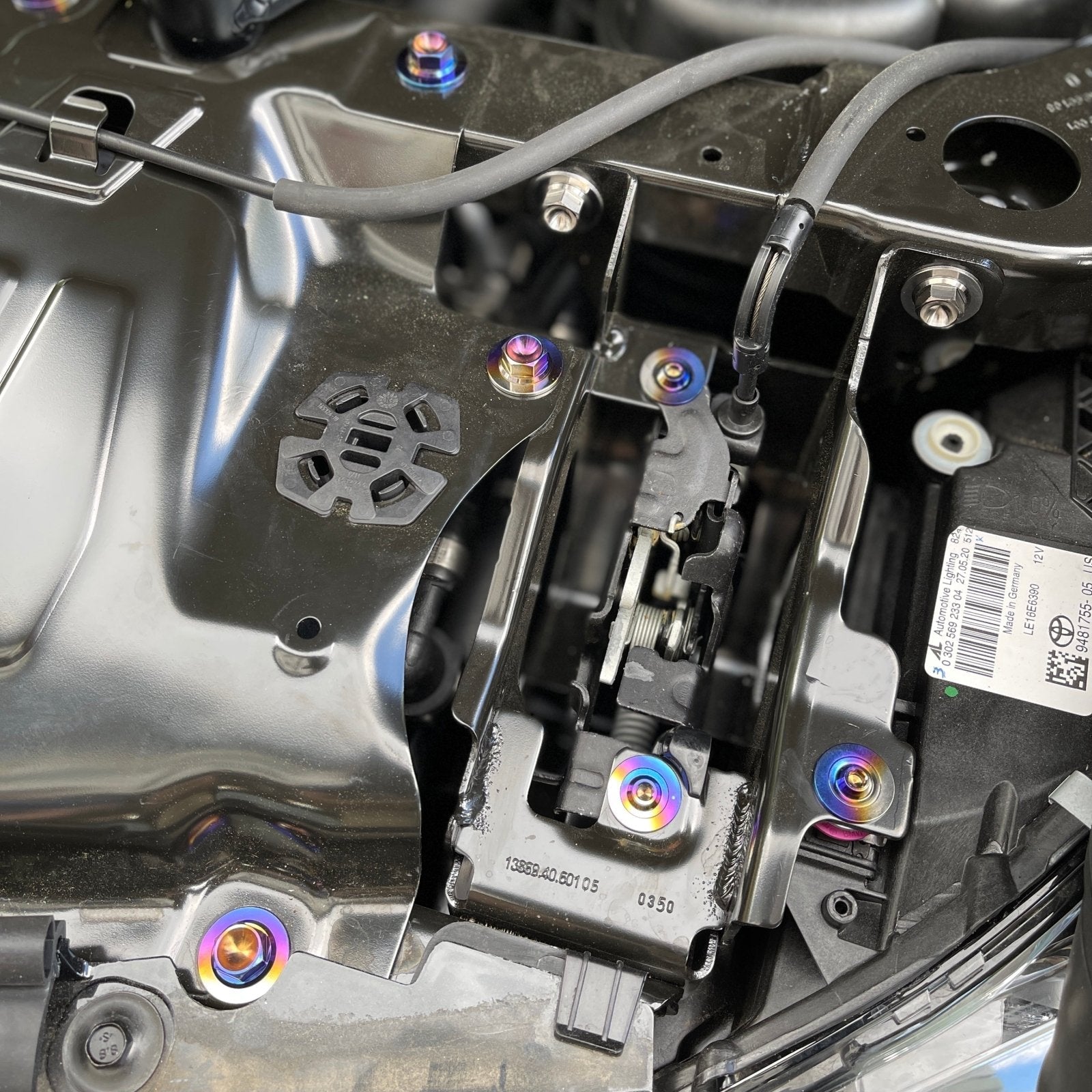 JDC Titanium Hood Latch Mechanism Hardware Kit (MK5 Supra)