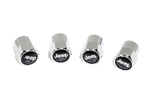 Chrome Valve Stem Tire Caps, Style: Jeep (Wrangler Compass Patriot Wagoneer)