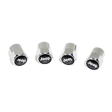 Chrome Valve Stem Tire Caps, Style: Jeep (Wrangler Compass Patriot Wagoneer)