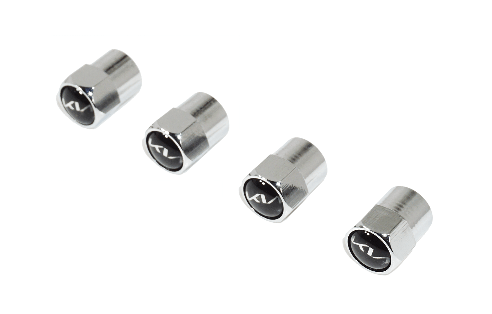 Chrome Valve Stem Tire Caps, Style: KIA