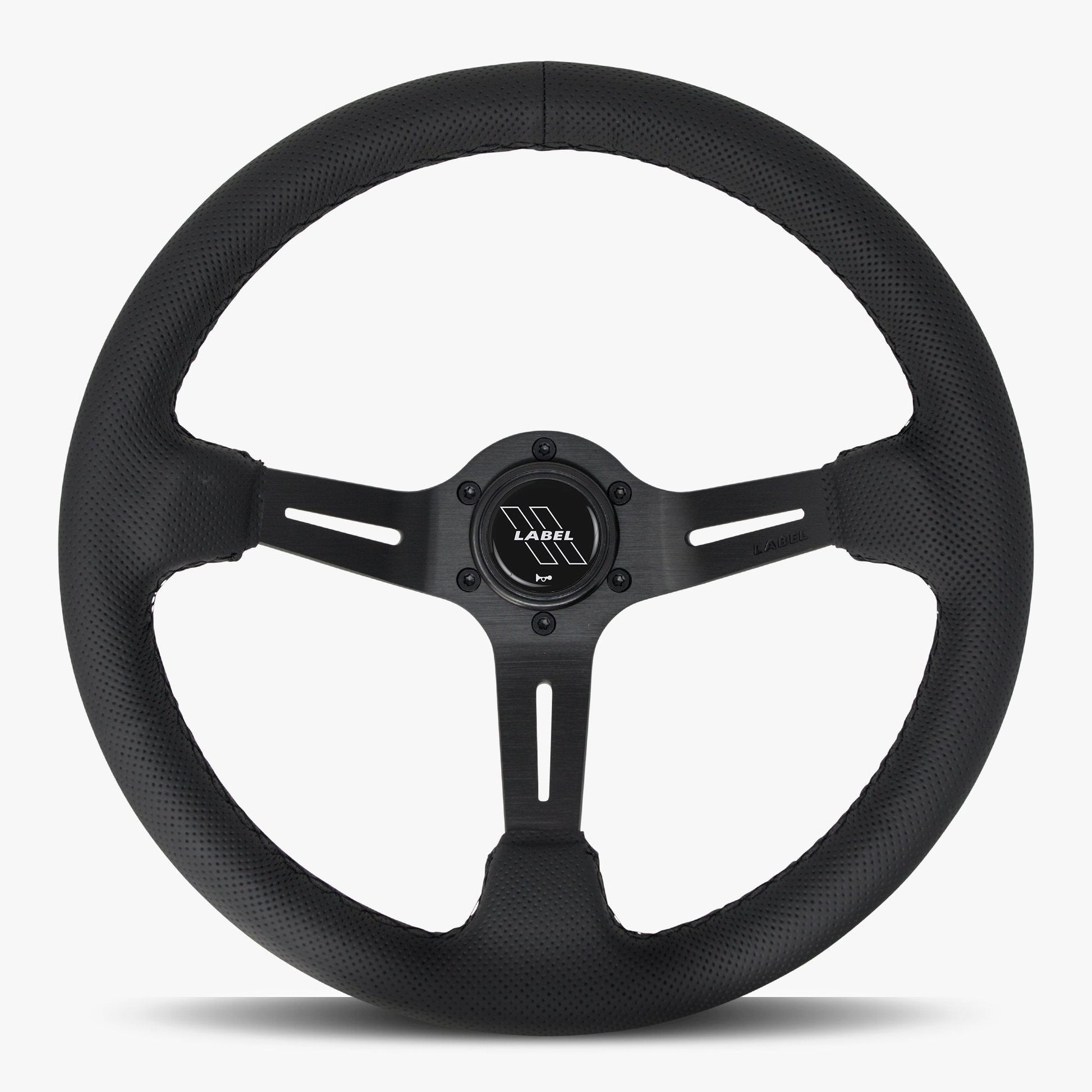 The Le Mans | Black Perforated Leather | Black Spoke | Black Stitch