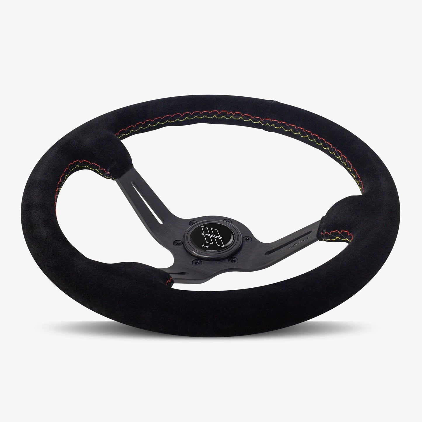 The Le Mans | Black Alcantara Suede | Black Spoke | Euro Stitch