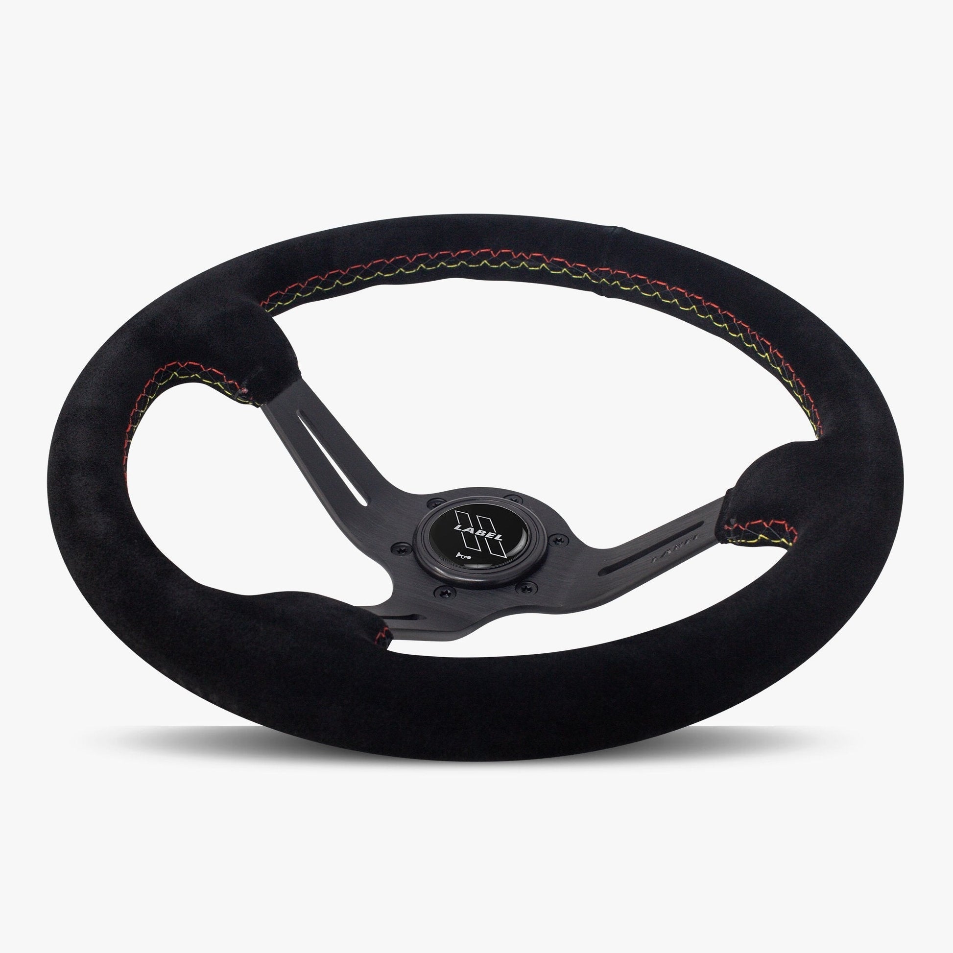 The Le Mans | Black Alcantara Suede | Black Spoke | Euro Stitch