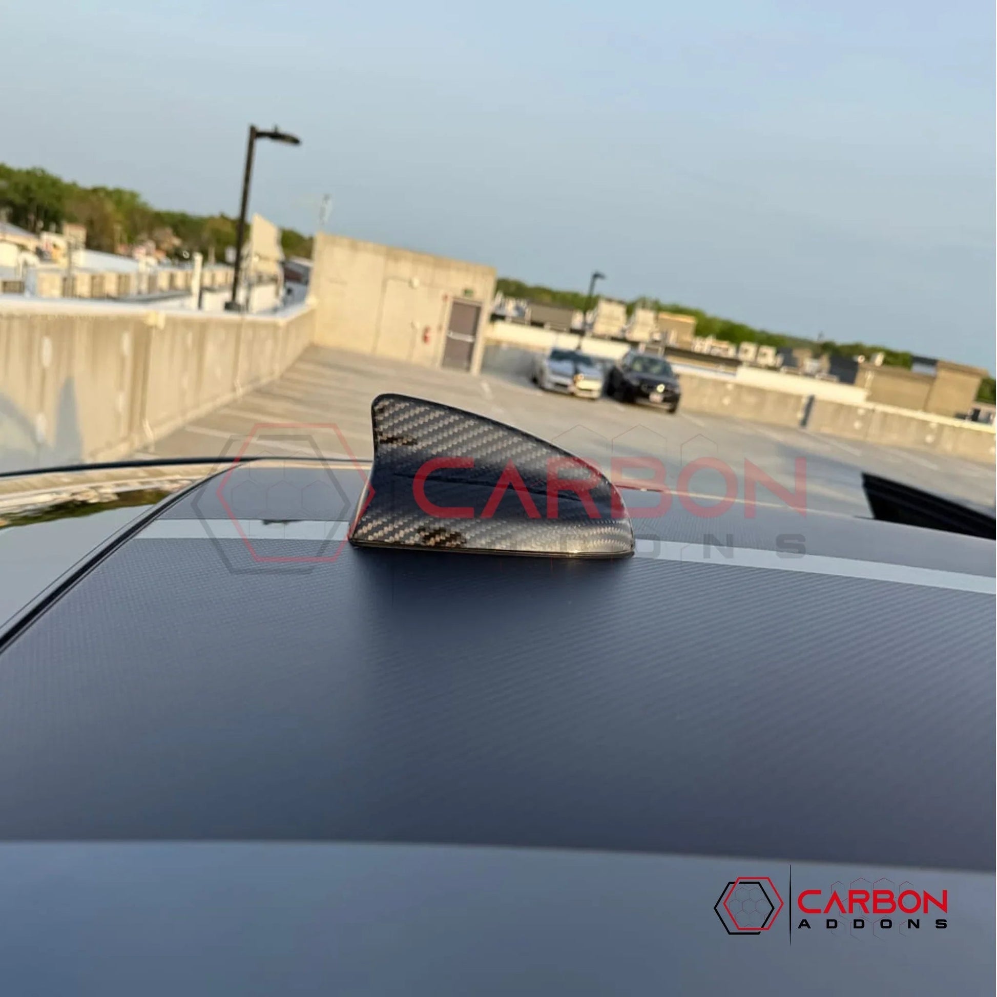 Dodge Charger 2015-2024 Real Carbon Fiber Shark Fin Antenna Cover