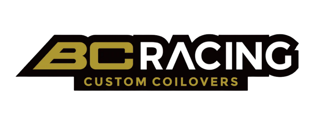BC Racing logo for custom coilovers on a white background