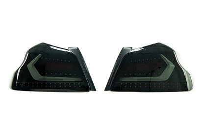 OLM Evolution Tail Lights (Smoked Lens, Black Base, White Bar) - 2015-2021 WRX / STI