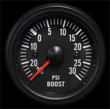 2-1/16" Electrical Boost Gauge Clear Lens White LED