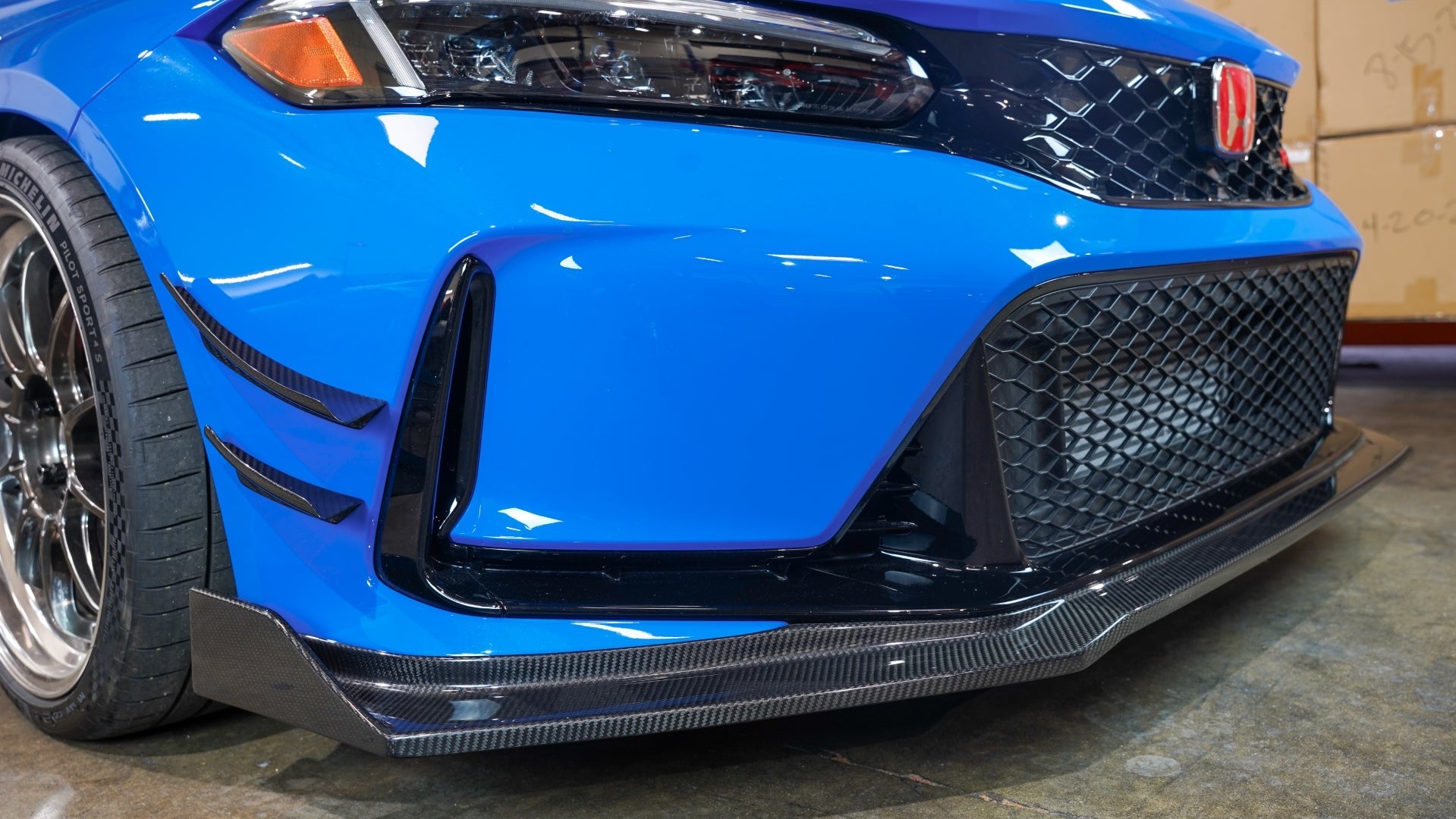 Honda FL5 Civic Type R Carbon Fiber Front Bumper Canards 2023 - Current