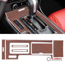 Reflective Carbon Fiber Center Console Trim Overlay For Mustang 2010-2014
