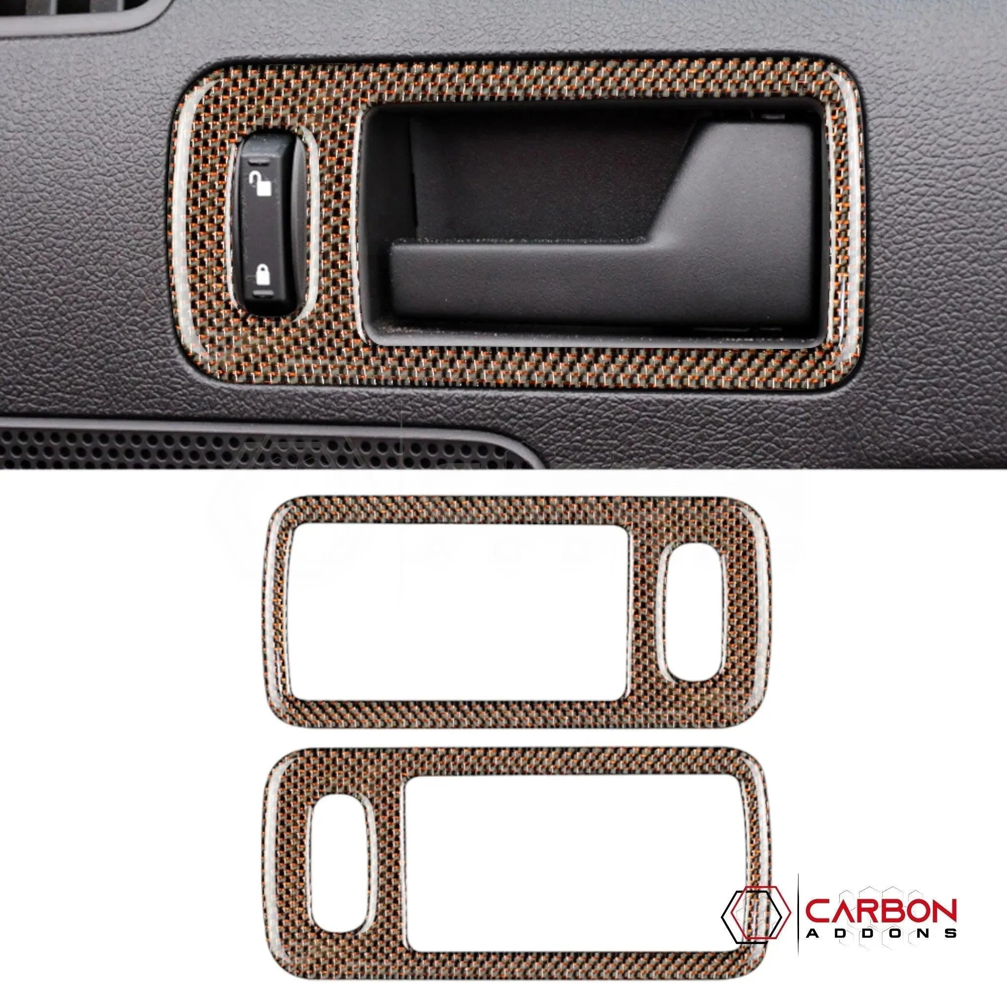 Mustang 2010-2014 Reflective Carbon Fiber Door Handle Trim Overlay