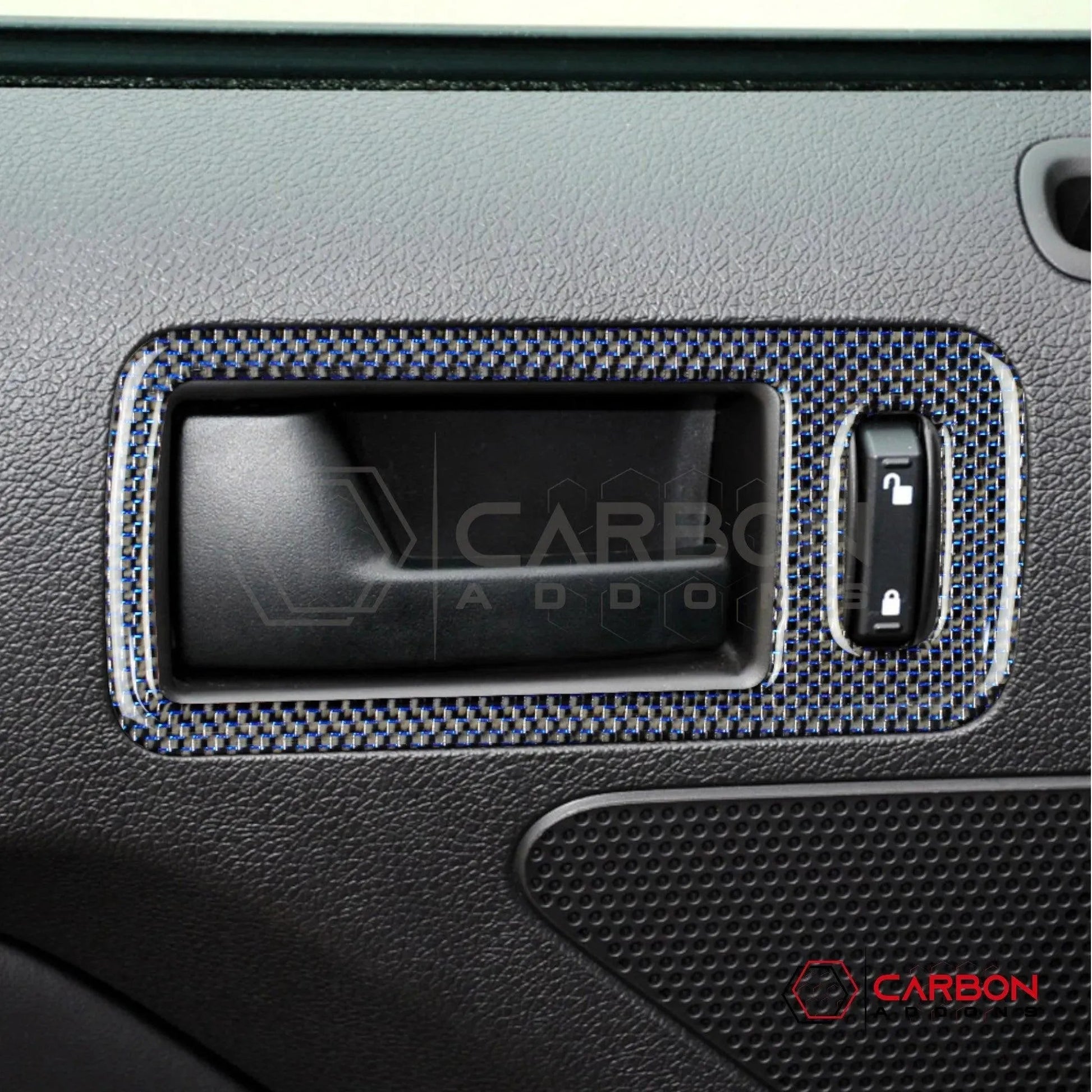 Mustang 2010-2014 Reflective Carbon Fiber Door Handle Trim Overlay