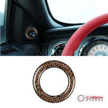 Reflective Carbon Fiber Mirror Adjuster Trim Overlay For Mustang 2010-2014