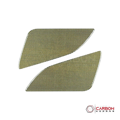 Reflective Carbon Fiber Rear Seat Arm Rest Trim Overlay For Mustang 2010-2014