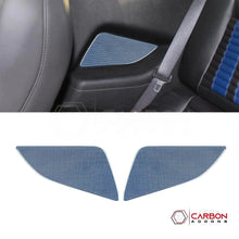 Reflective Carbon Fiber Rear Seat Arm Rest Trim Overlay For Mustang 2010-2014