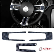 Reflective Carbon Fiber Steering Wheel Trim Overlay For Mustang 2010-2014