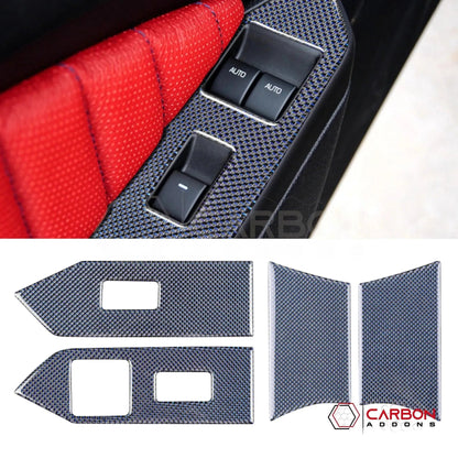 Mustang 2010-2014 Reflective Carbon Fiber Window Switch Trim Overlay