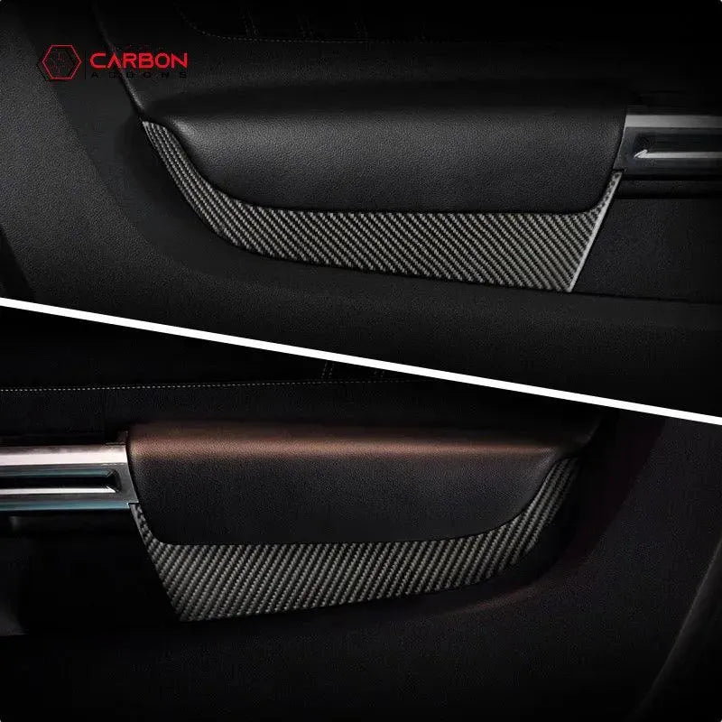 Mustang 2015-2023 Carbon Fiber Front Door Panel Trim Overlay
