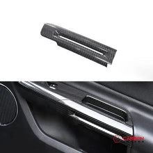 Mustang 2015-2023 Carbon Fiber interior door chrome trim delete cover