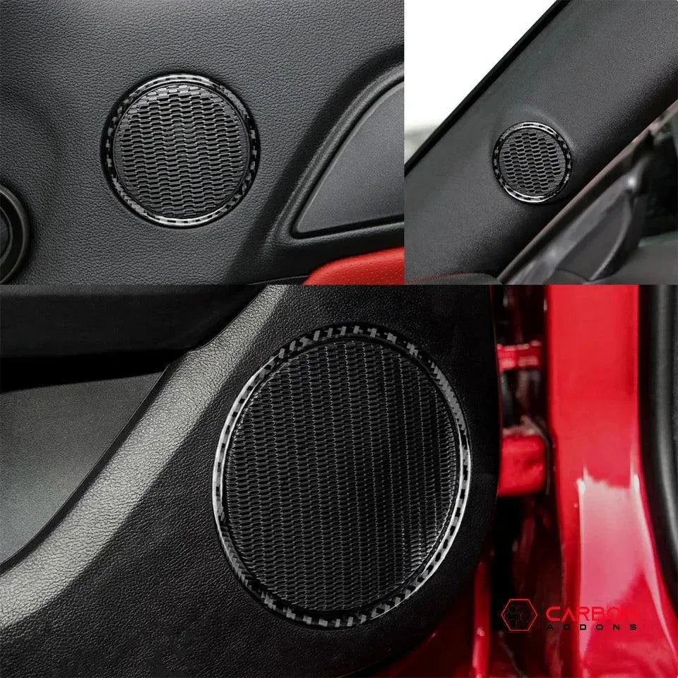 Mustang 2015-2023 Carbon Fiber Speaker Outer Trim Overlay