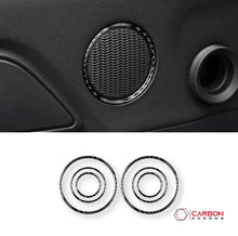 Carbon Fiber Speaker Outer Trim Overlay for 2015–2023 Ford Mustang