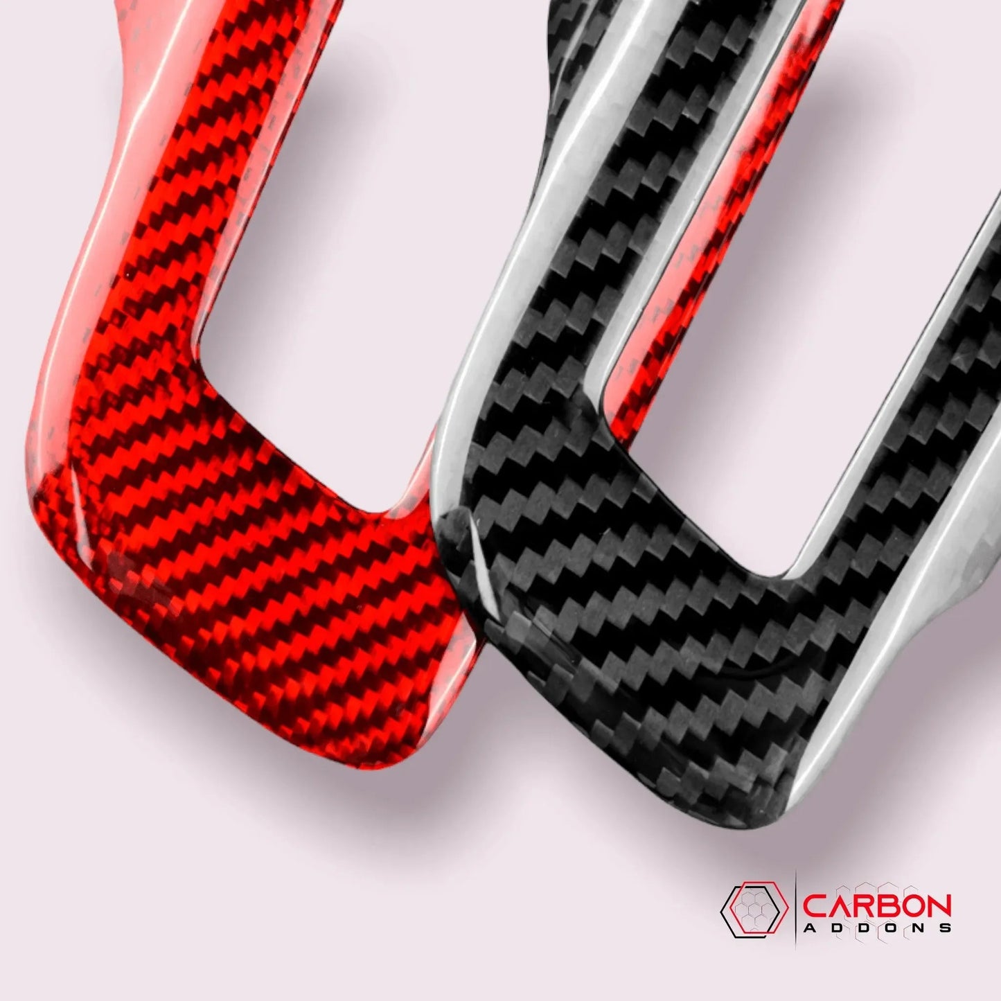 Carbon Fiber Steering Wheel Chrome Delete Cover for Mustang 2015-2023